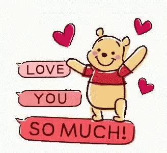 Love You So Much Winnie The Pooh GIF - LoveYouSoMuch WinnieThePooh Hearts - Discover & Share GIFs