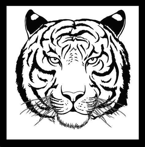 Simple Tiger Drawing at GetDrawings | Free download