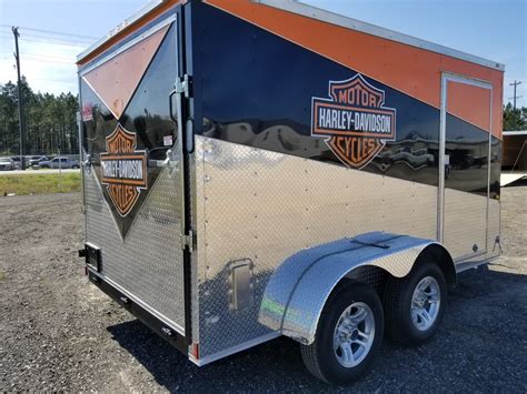 7x12 Harley Davidson Motorcycle Trailer. (ad 775) - USA Cargo Trailer