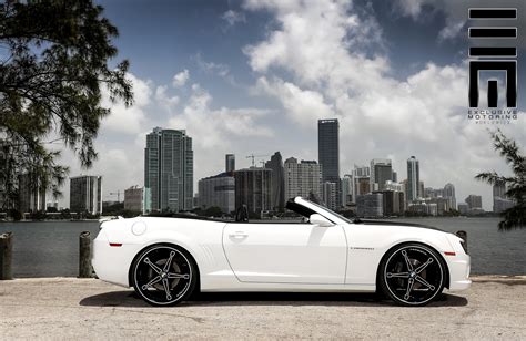 Sharp Forgiato Custom Wheels on a White Chevy Camaro Convertible — CARiD.com Gallery