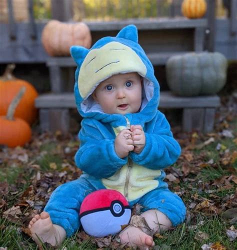 Snorlax Baby Costume Pokemon Snorlax Costume for Babies Warm and Soft Baby Costume for Halloween ...