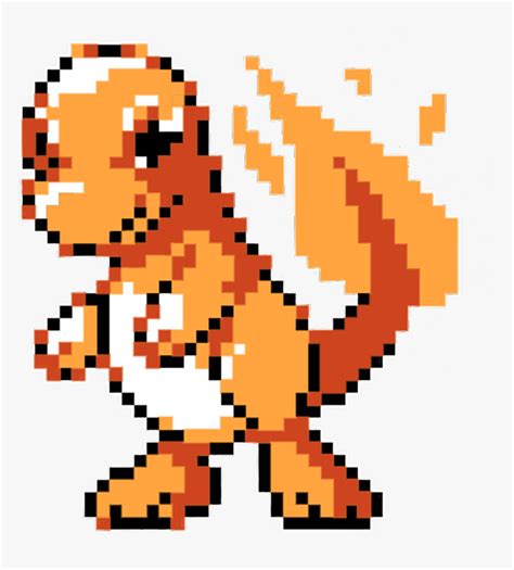 Transparent Charmander Clipart - Charmander Pokemon Red Sprite, HD Png Download - kindpng