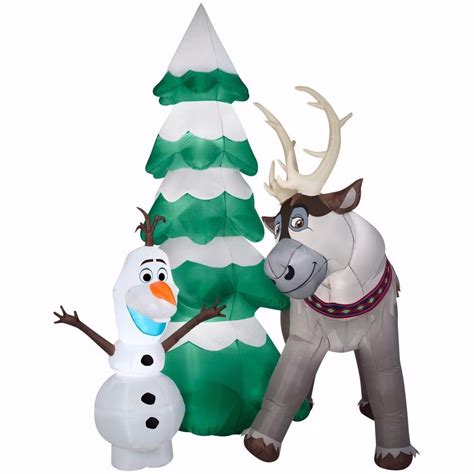 Frozen Olaf and Sven Christmas Airblown Inflatable Gemmy Gigantic 9.5 Feet… | Frozen christmas ...