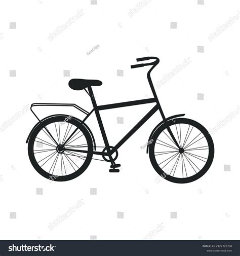 Bicycle Black Silhouette On White Background Stock Vector (Royalty Free) 2122723700 | Shutterstock