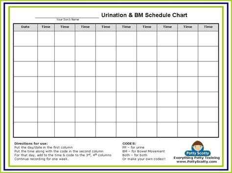 Free Printable Bowel Movement Record Chart - Printable And Enjoyable Learning