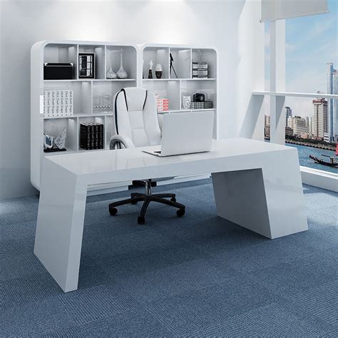 70.9" White Office Desk with 3 Storage Drawers Executive Desk Left Hand