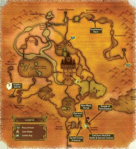 Map of Hyrule in Twilight Princess (Wii version) | Zelda map, Zelda twilight princess, Twilight ...