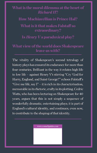 Shakespeare's Second Tetralogy Study Guide – Connell Guides