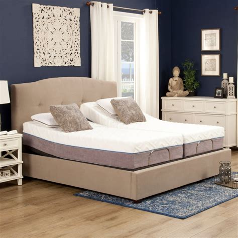 Blissful Nights 12” Gel Memory Foam Mattress King Split, and Adjustable Base Set - Walmart.com ...