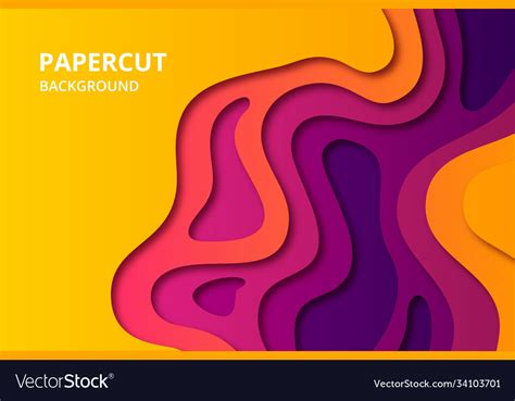 Colorful abstract papercut background wallpaper Vector Image