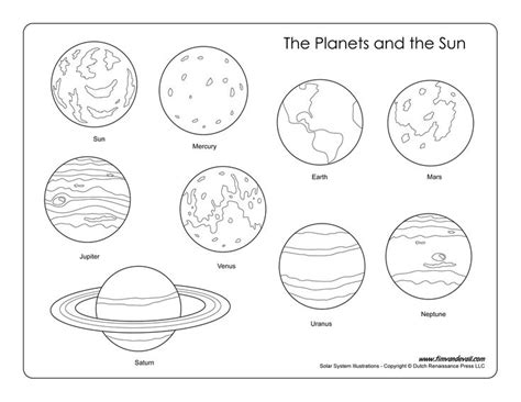 planets and the sun coloring pages for kids to print out, with pictures on them