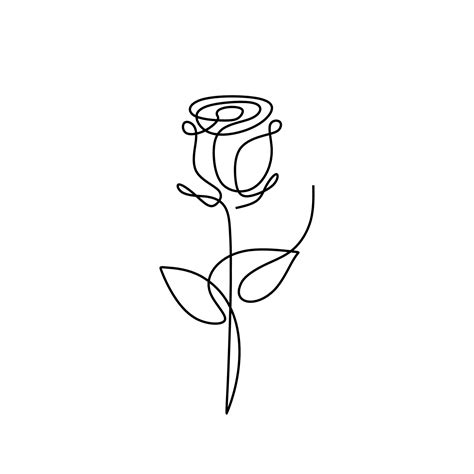 Rose Flower Line Drawing | Best Flower Site