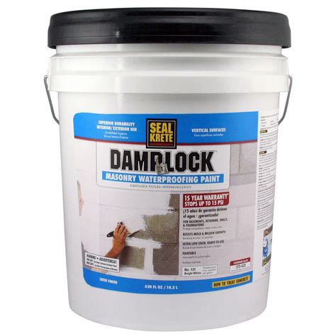 Damplock Basement Wall Concrete Sealer Garage Masonry Waterproofing Paint 5 Gal 15944131055 | eBay