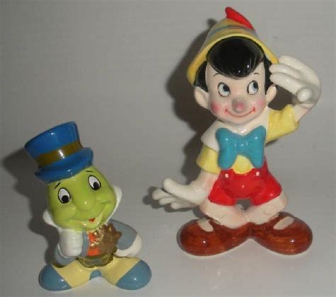 Walt Disney Pinocchio and Jiminy Cricket Ceramic Figurines | #1853446773