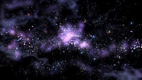 Sparkling Purple And Blue Stars With Black Sky Background 4K HD Galaxy Wallpapers | HD ...