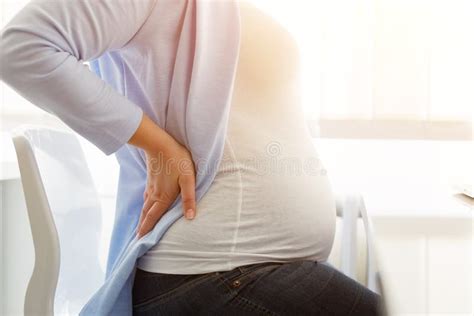 Pregnant Woman Has Back Pain Stock Image - Image of massage, hurt: 91586181