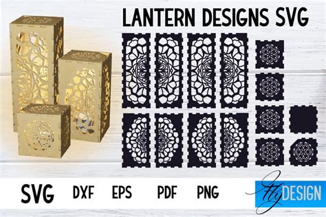 Free Laser Cutting Designs download - Lantern SVG Bundle | Laser Cut Lamp | Mandala SVG Design 2 ...