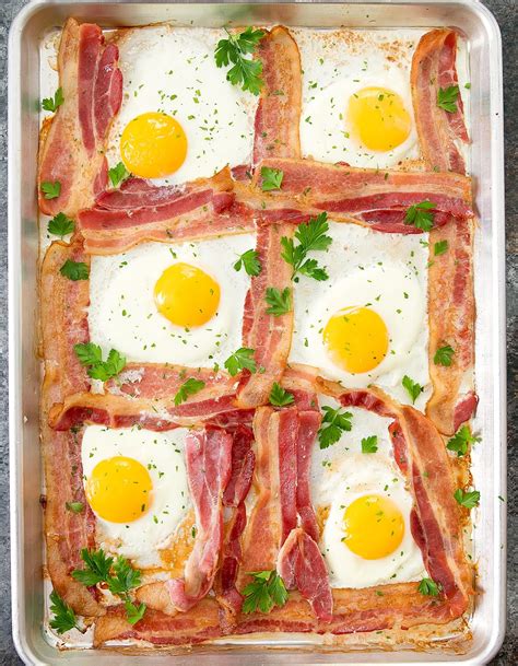 Sheet Pan Bacon & Eggs (Perfect for Serving Crowd) - Kirbie's Cravings