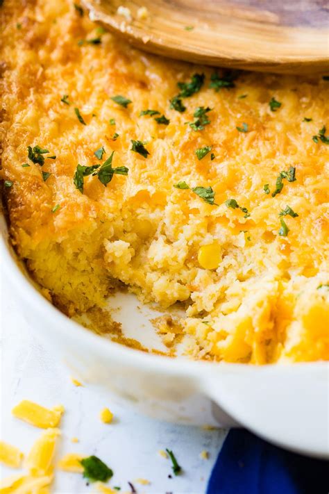 Cheesy Jiffy Cornbread Casserole - Oh Sweet Basil