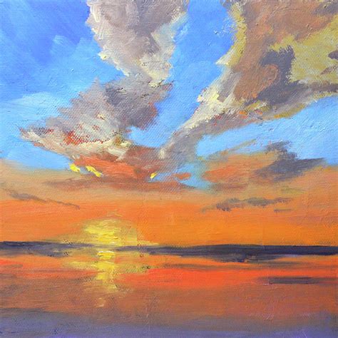 Sunset Sky Painting by Nancy Merkle - Pixels