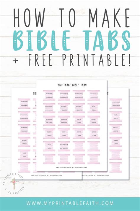 FREE Printable Bible Tabs