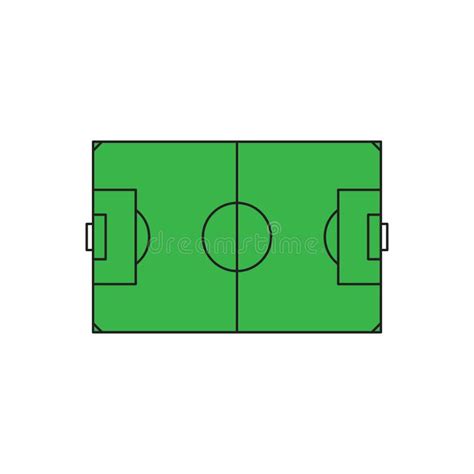 Football Pitch Vector Icon, Isolated on White Background Stock Vector - Illustration of gradient ...