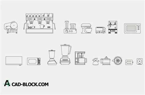 CAD Appliances 2D DWG - Free CAD Blocks