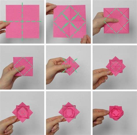 Fleur origami facile : 7 idées de pliage fleur original en pas-à-pas | Fleur origami facile ...