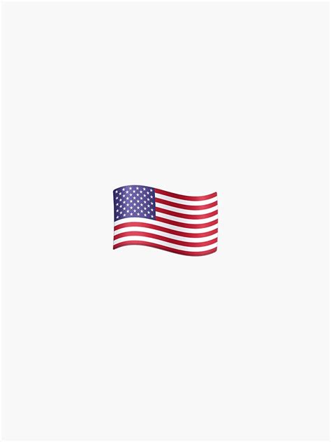 "American Flag Emoji" Sticker for Sale by elephantc123 | Redbubble