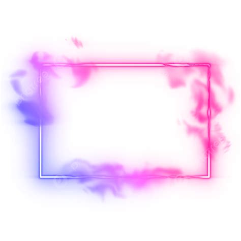 Neon Border Pink Blue Smoke Rectangle Frame, Neon, Neon Border, Border PNG Transparent Clipart ...