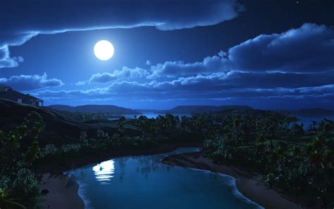 Night Sky Moon Wallpapers Images Photos Pictures Backgrounds