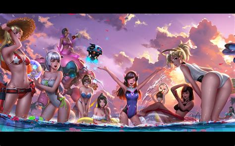 Download Download Wallpaper - Overwatch Pool Party On Itl.cat