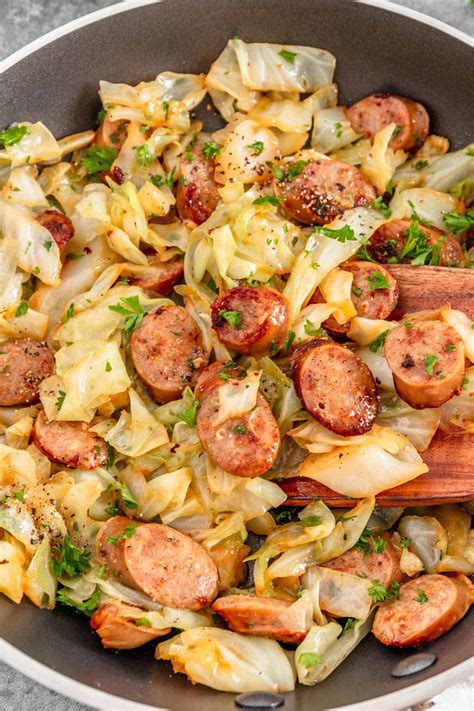 Cabbage And Sausage Skillet (25 Minutes) - Cookrita