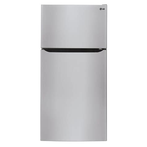 LG 20.2-cu ft Top-Freezer Refrigerator with Ice Maker (Stainless Steel) ENERGY STAR at Lowes.com