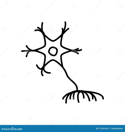 Neuron Icon, Vector Illustration Stock Vector - Illustration of cell, neural: 111631631