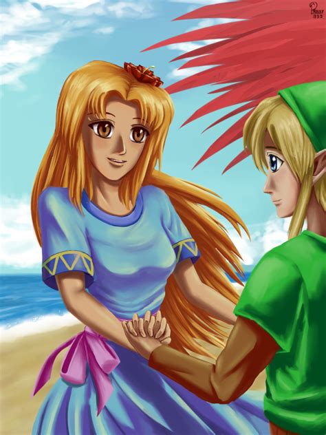 Link and Marin (Link's Awakening) by Prinny333 on DeviantArt