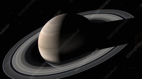 Saturn's rings, animation - Stock Video Clip - K005/7569 - Science Photo Library