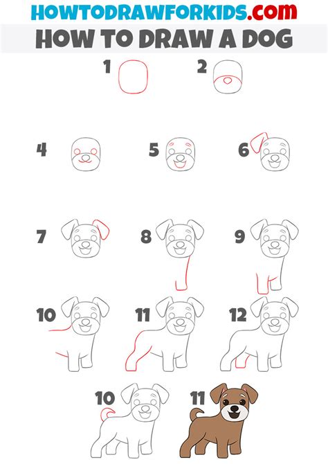 How To Draw A Dog Step By Step Instructions