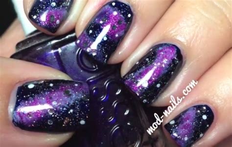 Kara's Glamour Blog: Purple Galaxy Nails Tutorial