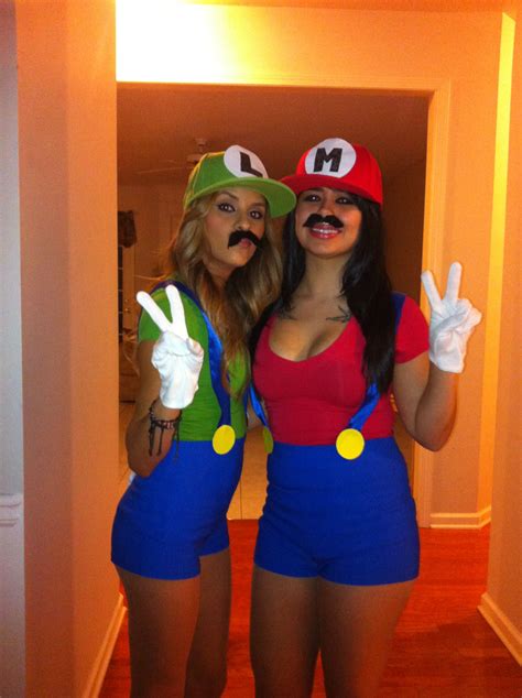 Mario & luigi | Halloween kostumer kvinder, Bff halloween kostumer, Halloween kostumer