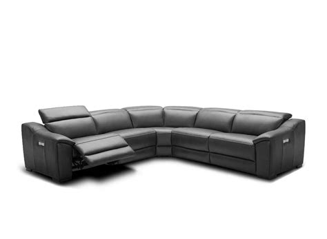 Dark Grey Leather Sectional NJ 775 | Leather Sectionals