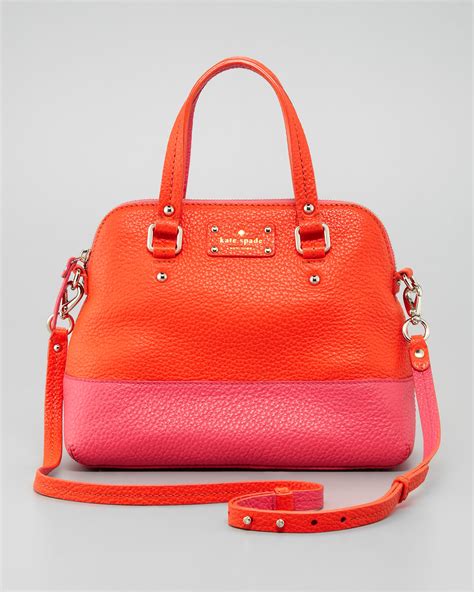 Kate Spade Grove Court Maise Satchel Bag in Orange/Pink (Red) - Lyst