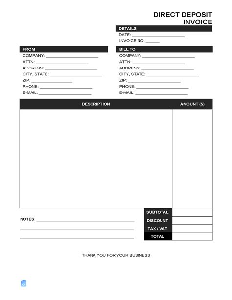 Deposition Invoice Template