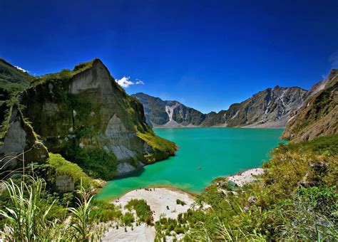 Crater lake of Mt. Pinatubo, The Philippines. Comparatively younger than other famous lakes in ...