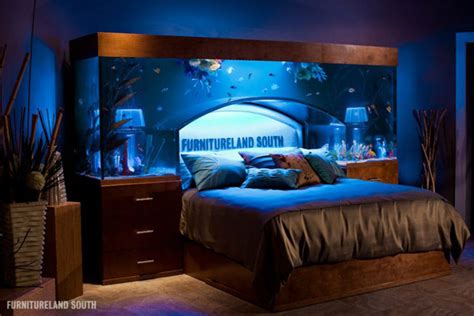 A Massive Custom-Made Seawater Aquarium Headboard