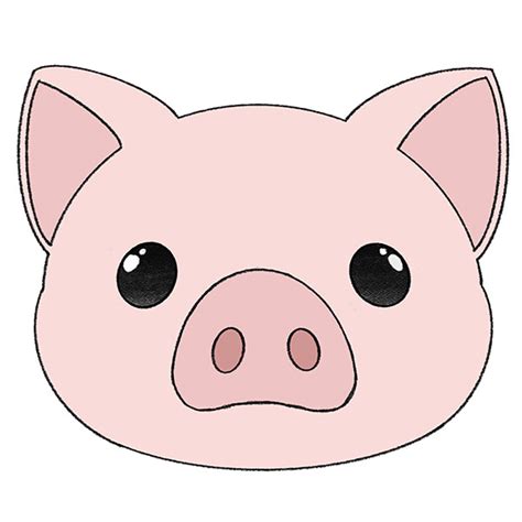 Pig Face Drawing Easy Pig Clipart Baboy Drawing Of A Pig Face Free | The Best Porn Website