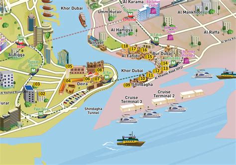 Dubai City Map Tourist