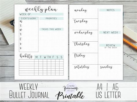 Bullet Journal Planner Template