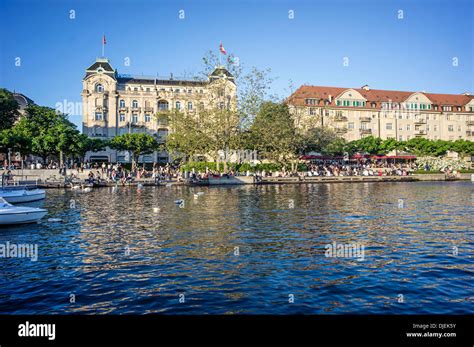 Zurich lake promenade, Zurich, Switzerland Stock Photo - Alamy