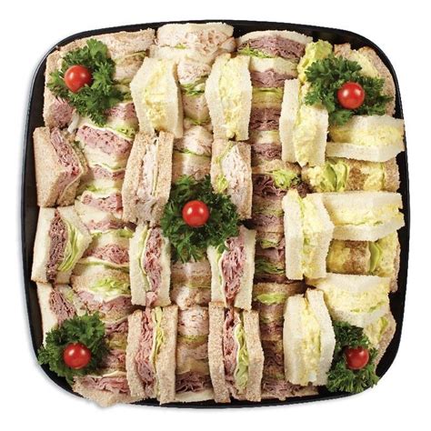 Finger Sandwich Platter - Sandwich Platters - Individual Trays | Sandwiches party tray, Party ...